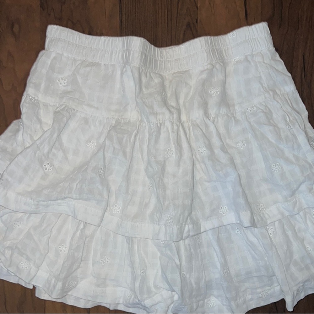 White eyelet skirt